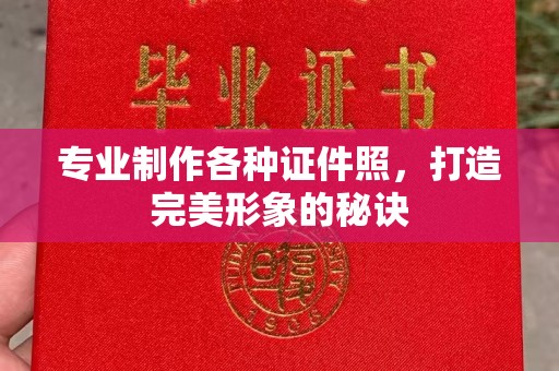 台湾专业制作各种证件照，打造完美形象的秘诀